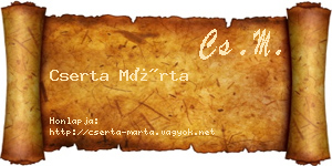 Cserta Márta névjegykártya