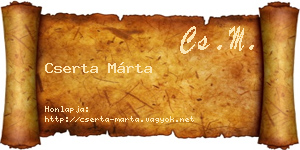 Cserta Márta névjegykártya
